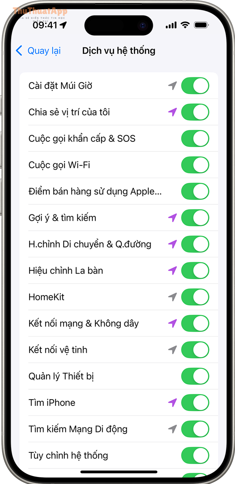 ios 18 iphone 15 pro settings privacy security location services system services 1