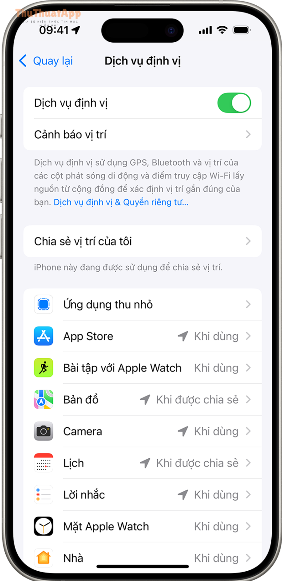 ios 18 iphone 15 pro settings privacy security location services