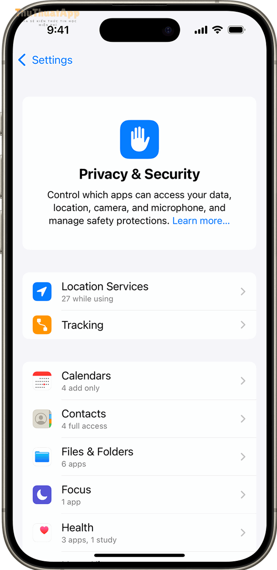 Cách bật/tắt định vị iPhone: Location Services và GPS 2 ios 18 iphone 15 pro settings privacy security