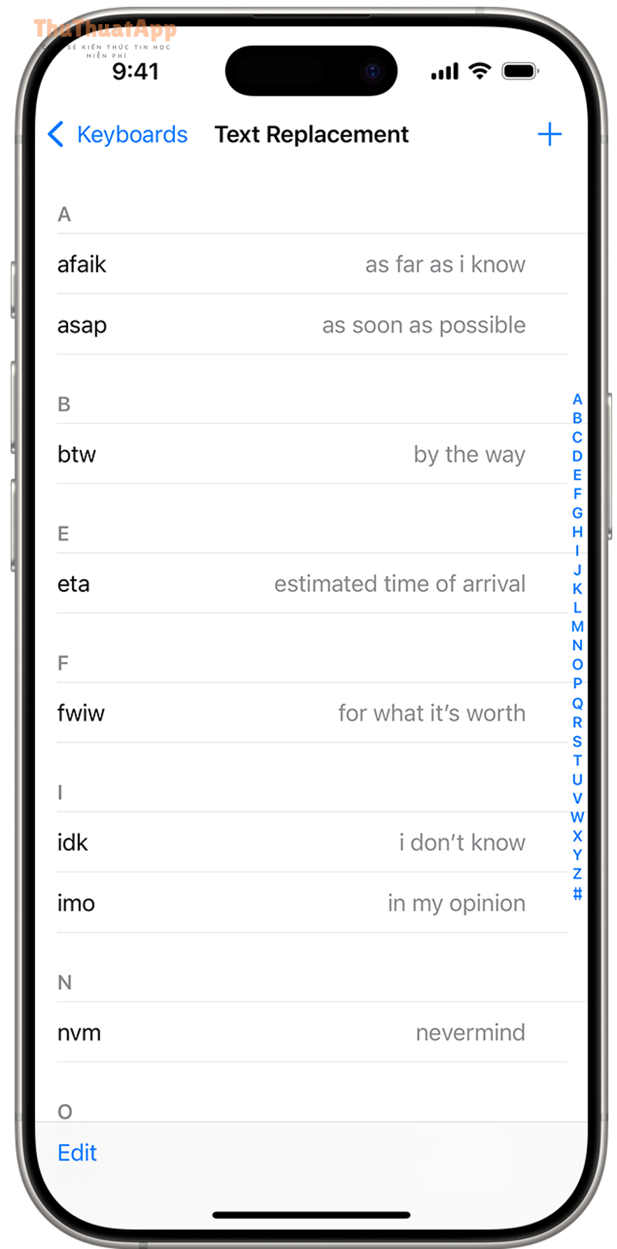 ios 18 iphone 16 pro settings general keyboards text replacement