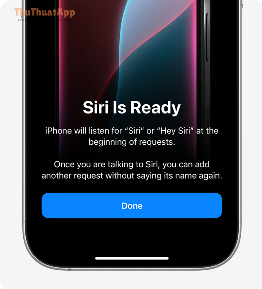 ios 18 iphone 16 pro settings siri setup done button