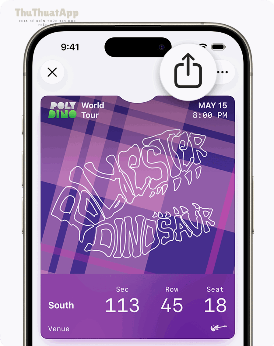 Vé sự kiện trong Apple Wallet