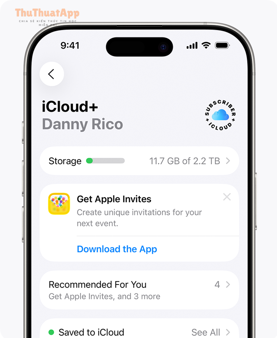 Cách giải phóng dung lượng iPhone nhanh, an toàn: không mất dữ liệu 10 ios 26 iphone 16 pro settings apple account icloud storage cropped 2