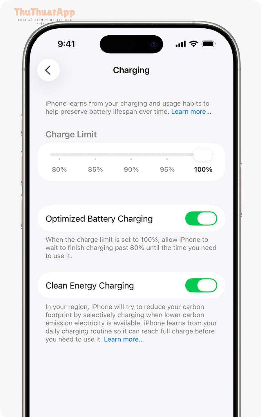 ios 26 iphone 16 pro settings battery charging