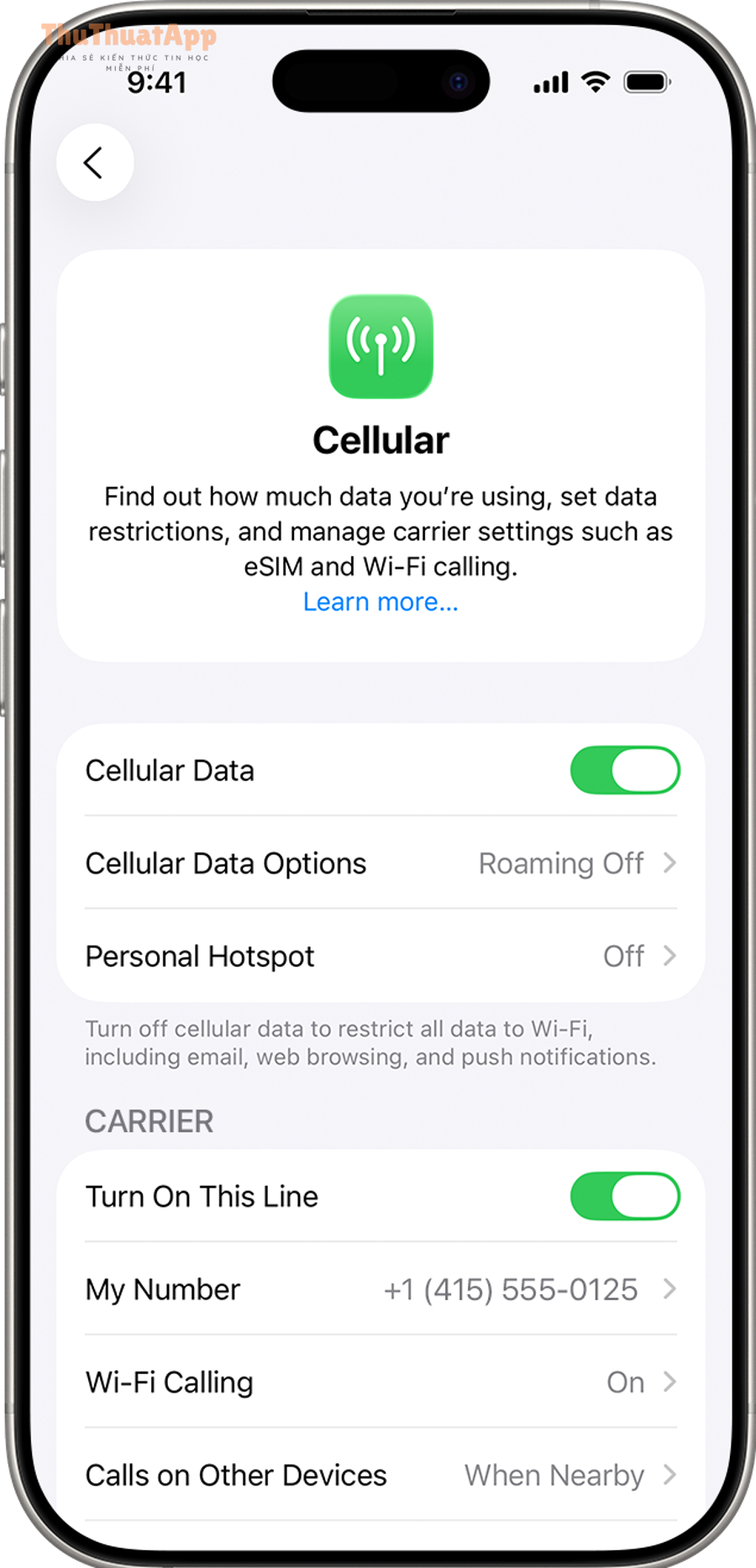 ios 26 iphone 16 pro settings cellular 1
