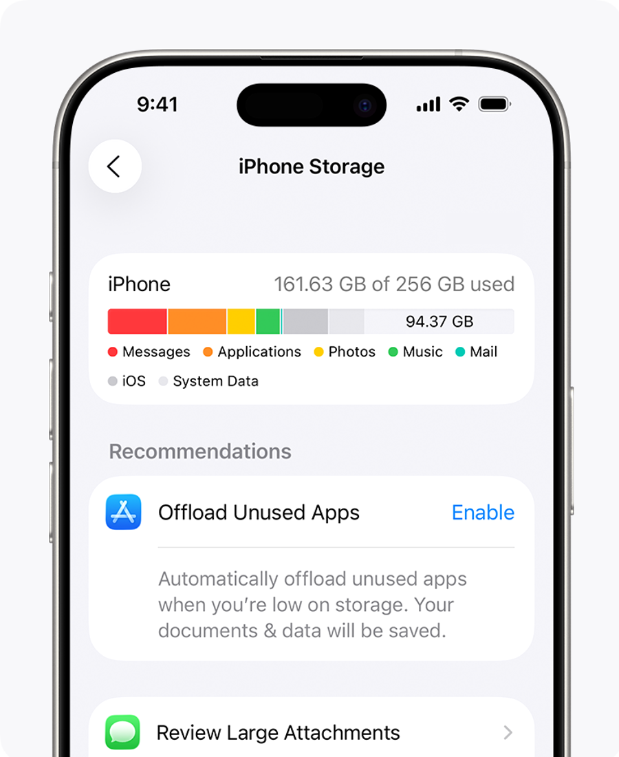 Cách khôi phục iPhone từ iCloud: phục hồi dữ liệu an toàn 13 Màn hình iPhone Storage trong Cài đặt