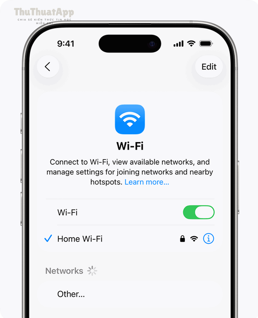 Cách chia sẻ mật khẩu Wi-Fi iPhone-iPhone cho bạn bè, không cần nhập 4 Màn hình cài đặt Wi-Fi trên iPhone