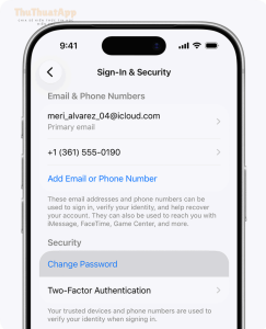 ios 26 iphone 17 pro settings apple account sign in security change password