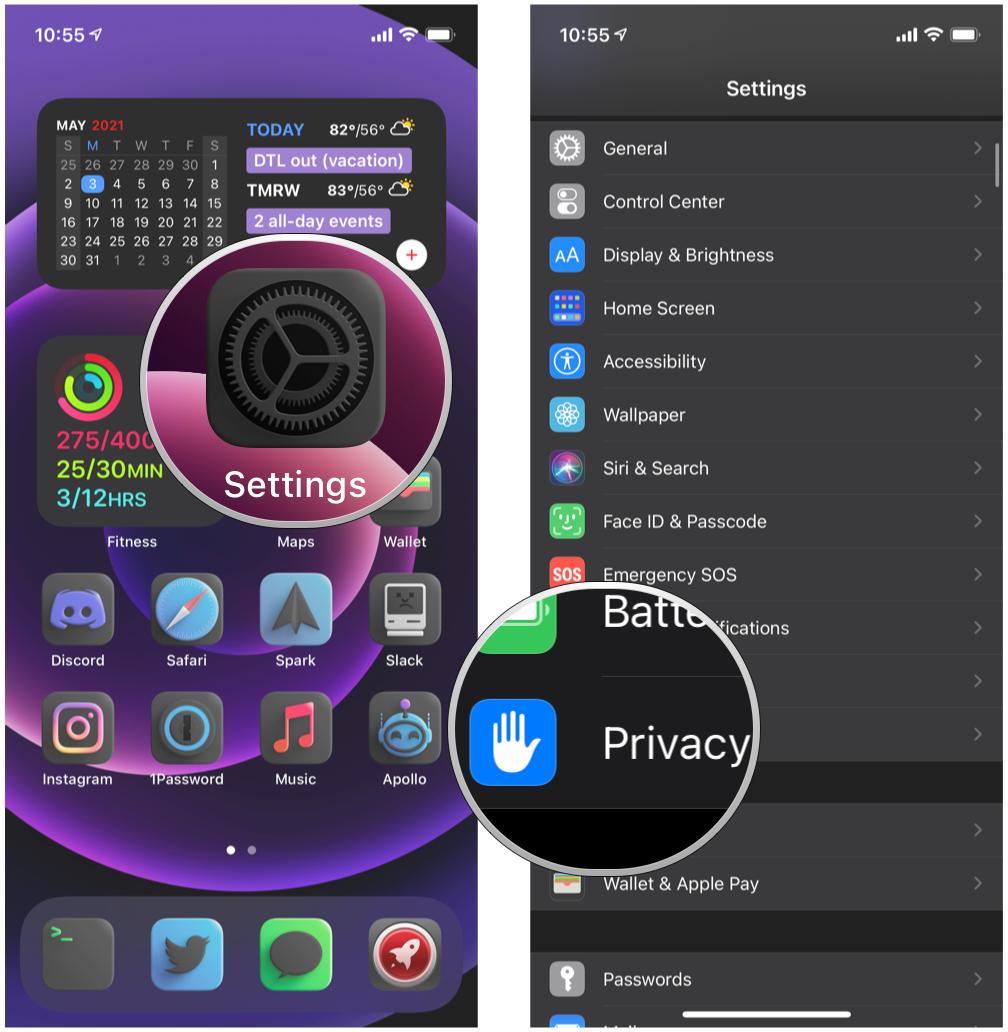 Cách tắt theo dõi ứng dụng iPhone: Chặn theo dõi quảng cáo, tăng riêng tư chỉ trong vài phút 3 Đi tới Settings và Privacy để tìm mục Tracking
