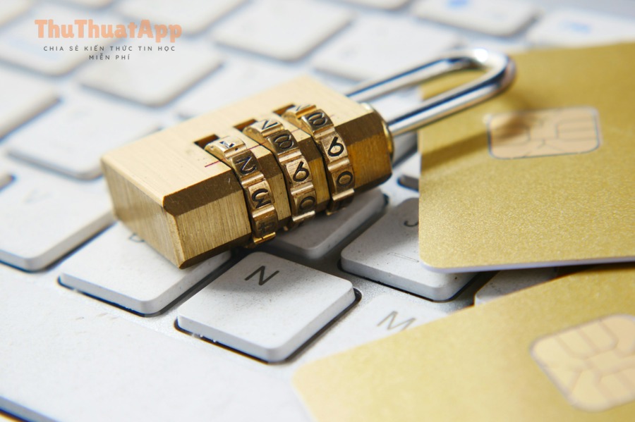 Biểu tượng khóa bảo mật trên bàn phím máy tính