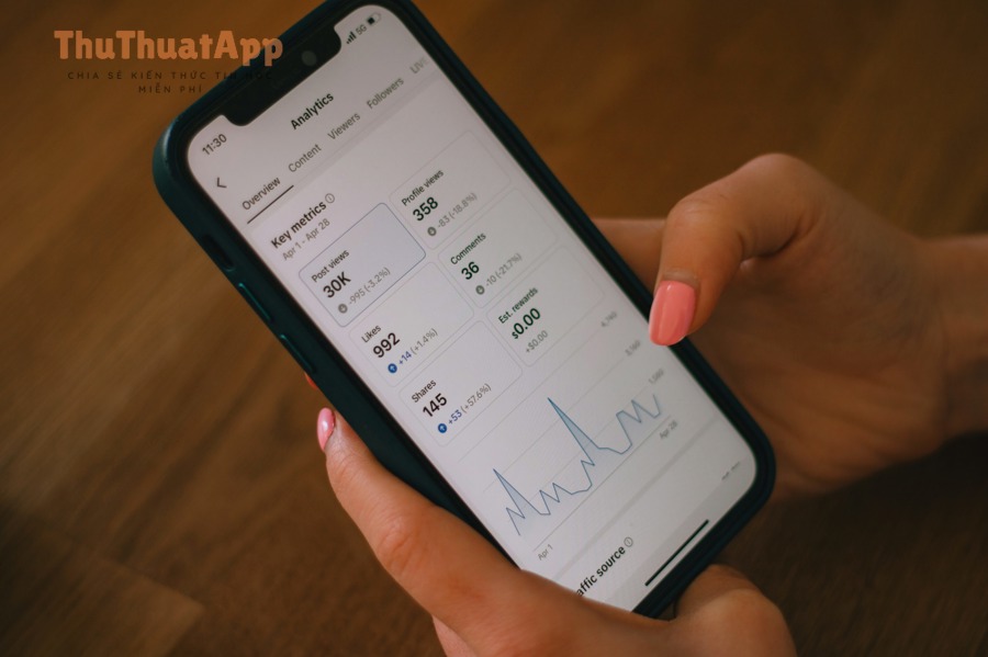 Cách đọc và phân tích TikTok Analytics: Hiểu số liệu để tăng view, giữ chân và chuyển đổi 4 Màn hình analytics trên điện thoại (minh họa)