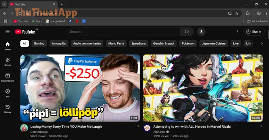 Biểu tượng YouTube trên màn hình điện thoại